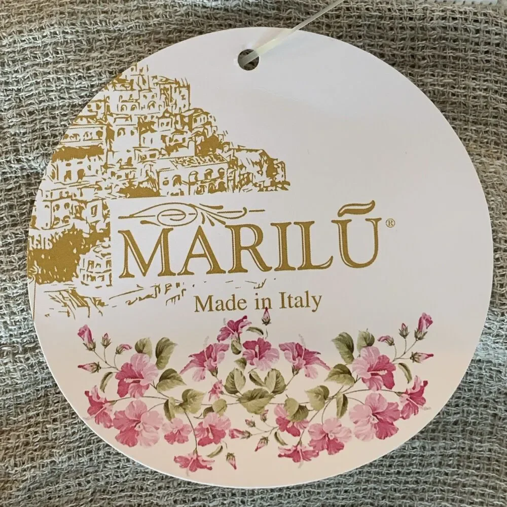 Marilu Italy Womens Lightweight Patchwork Scarf Beach Wrap Beige Tan 25